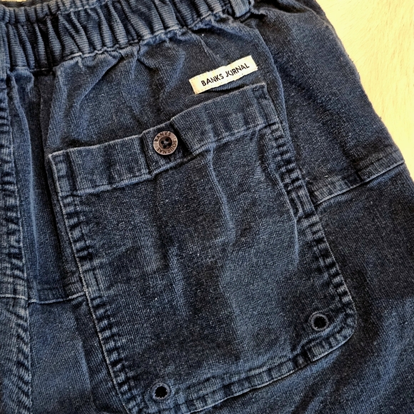 Banks Journsl Brand. Men's Blue Corduroy Flat Front Shorts Teal Blue Size 34 - Picture 6 of 7